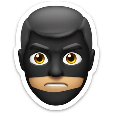 Robin Batman face emoji sticker