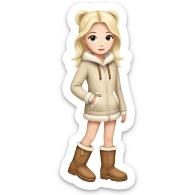 A girl wearing Uggs sticker
