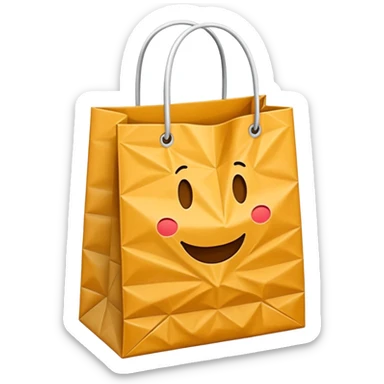 empty shoping bag sticker