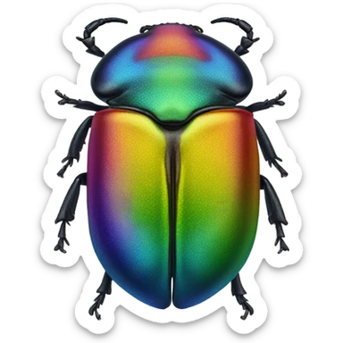 A rainbow scarab beetle sticker