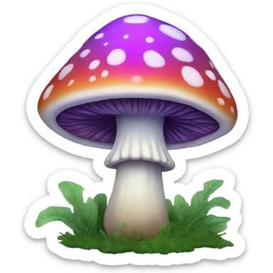 Psychedelic mushroom sticker