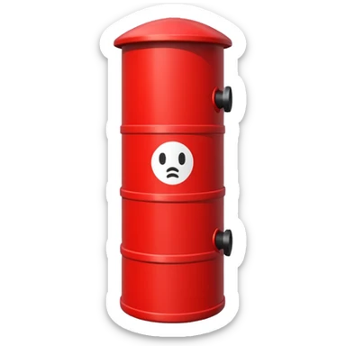 Représente moi une borne kilométrique rouge et blanche  sticker