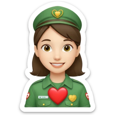 Girl Scouts heart sticker