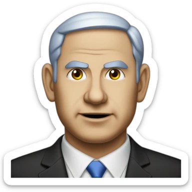 Netanyahu the villain sticker
