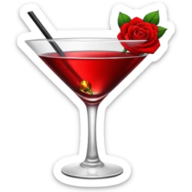 🍸+🍹+🖤+🌹 sticker