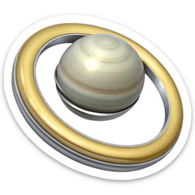 Cœur avec l’anneau de saturne sticker