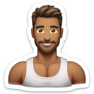 Men muscular gay sticker