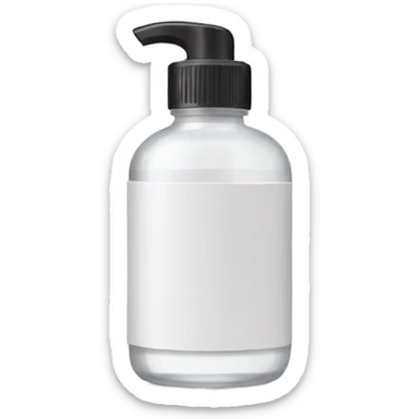 White bottle of hand sanitizer  sticker