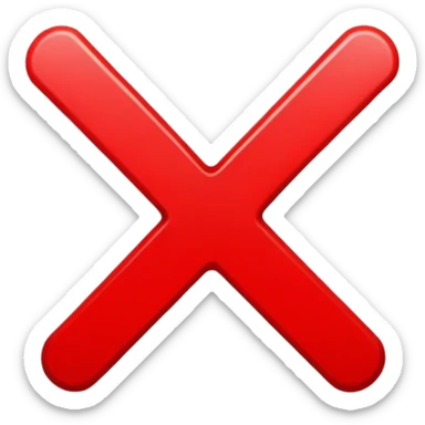 Red X sign sticker
