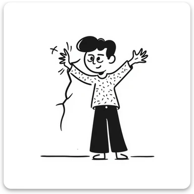 a person banging their head against a wall sticker