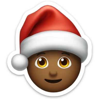 A Santa hat that is black instead of red sticker