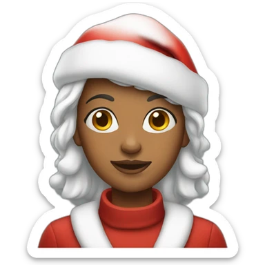 one female santa claus sticker