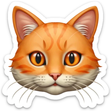 Half Shrimp Half Cat - gray and orange cat head and shrimp body named Trippi Troppi sticker