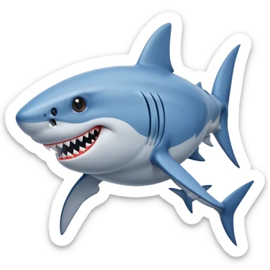 requin avec des nikes bleu sticker