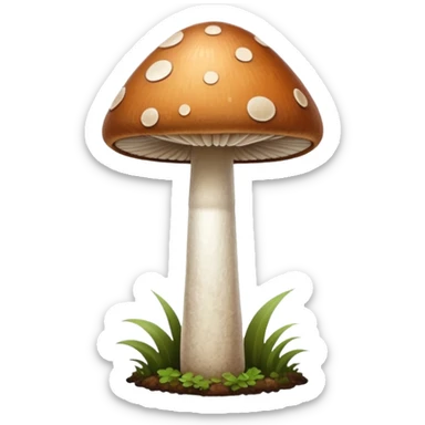 Mushroom with long stalk sticker