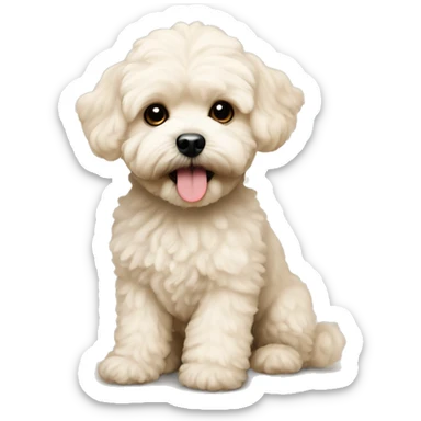 Maltipoo cream color sticker