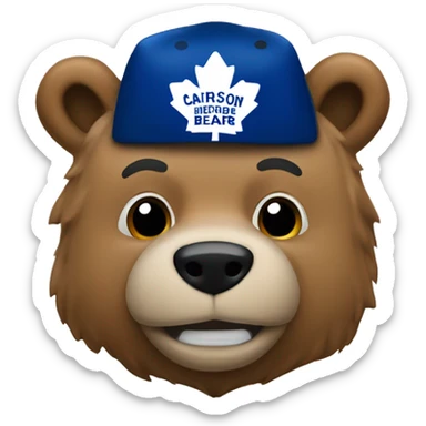 carlson the Bear the maple leafs mascot  sticker