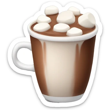 hot cocoa with marshmellows sticker