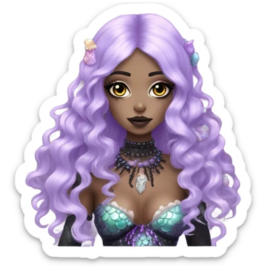 goth mermaid hime gyaru girl sticker