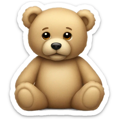 Beige teddy bear sticker