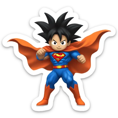 Goku fused with super man sticker