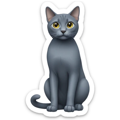full body Russian blue sticker