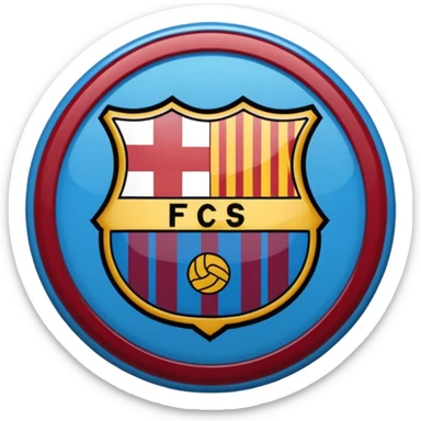 Barca escudo  sin corona  sticker