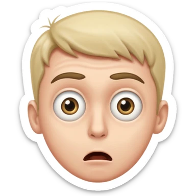 astonished man sticker