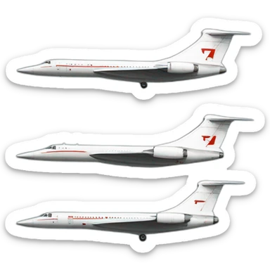 Tu-154 airplane sticker