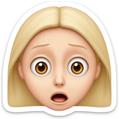 😱 — frightened face (wide-open eyes and mouth, expression) sticker