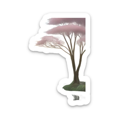 Claude monet painting sticker