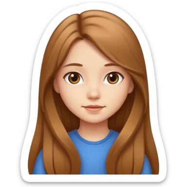 милая девушка с русыми длинными волосами sticker