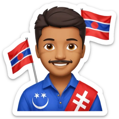 vijay thalapathy india TVK le drapeau  sticker