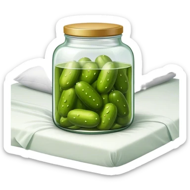 Pickles jar on bed sticker
