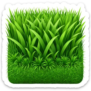 generate realistic grass in 3d style sticker