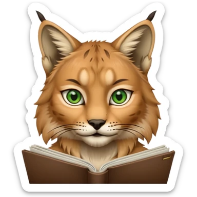 lynx looking at magazine sticker