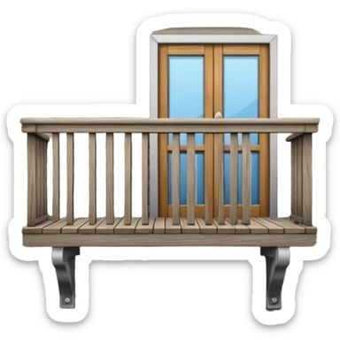 Wooden balcony sticker