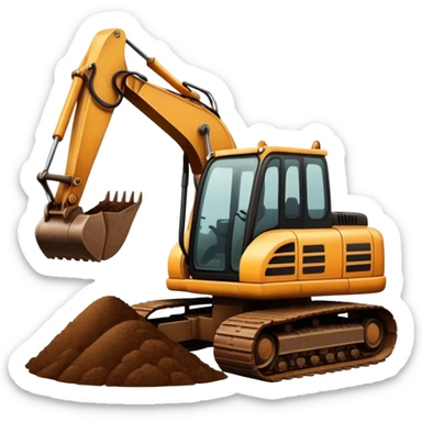 Excavator dirt sticker