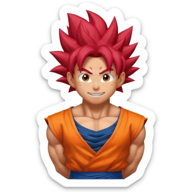 Goku super saiyan god sticker