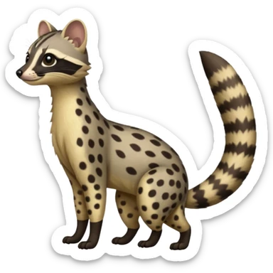 Genet-Civet-Cacomistl-hybrid (full body) sticker
