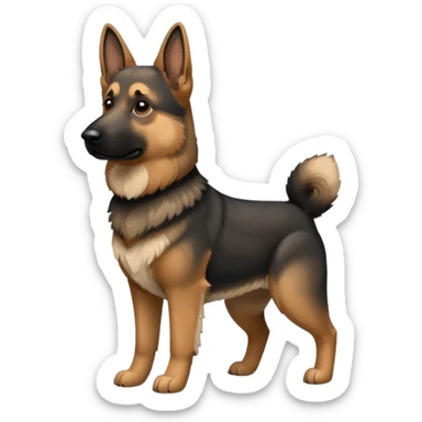 German Shepherd in snow sticker