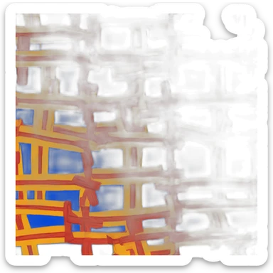 flag emoji with a blue Scandinavian cross with a red outline on a yellow background Ingermanland sticker