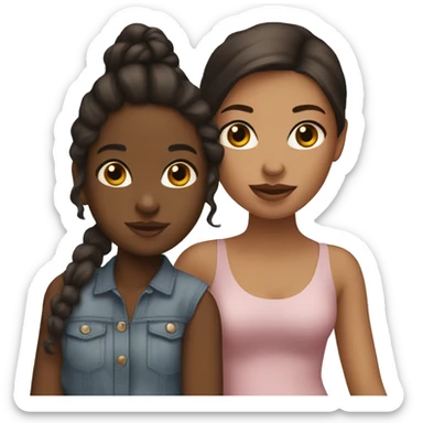 Coquette with a brown girl sticker