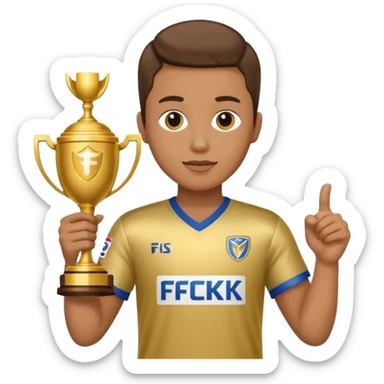 FCK fan with gold trophy  sticker