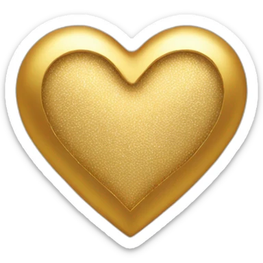 Gold Heart Emoji in HD sticker