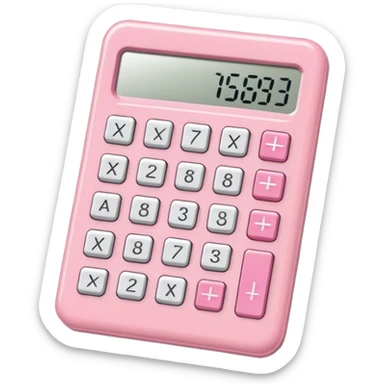 Light pink calculator  sticker
