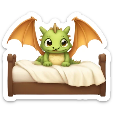 Cute Dragon going to bed  sticker