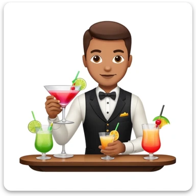 bartender mixing drinks sticker