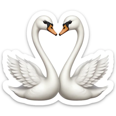 Couple swan emoji sticker