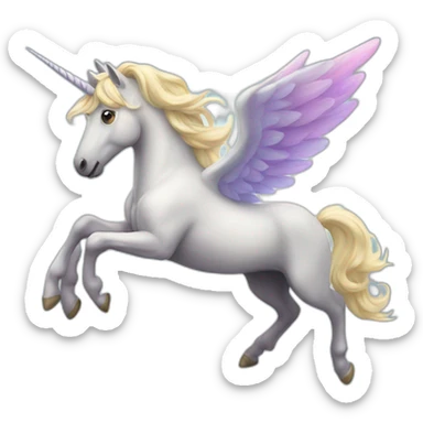 flying unicorn sticker